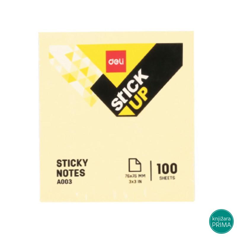 Stiker blok DELI žuti 