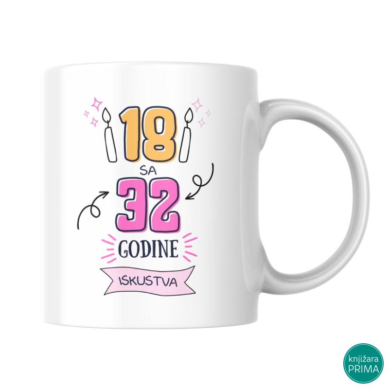 Šolja Srećan rođendan roze 