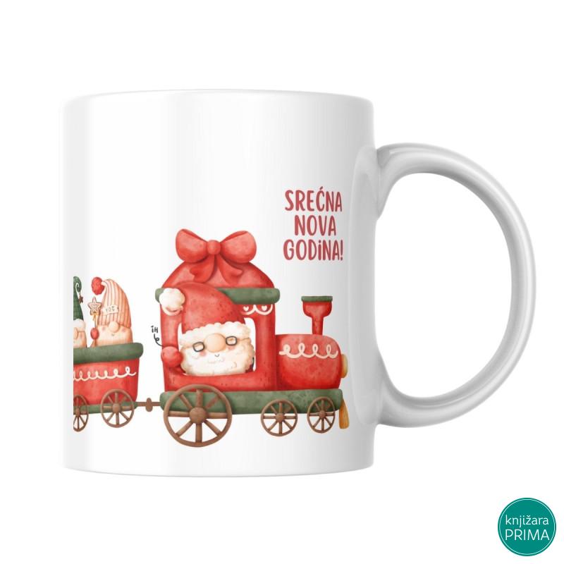 Novogodišnja šolja - vozić sa poklonima 