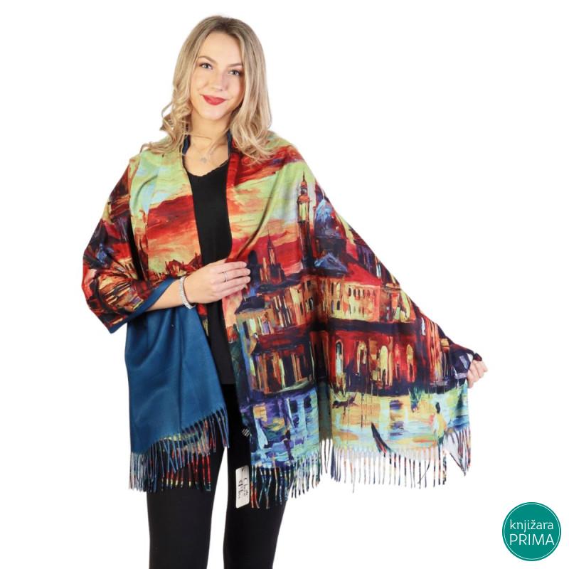 Šal ART COLLECTION Van Gog Gustav Klimt 