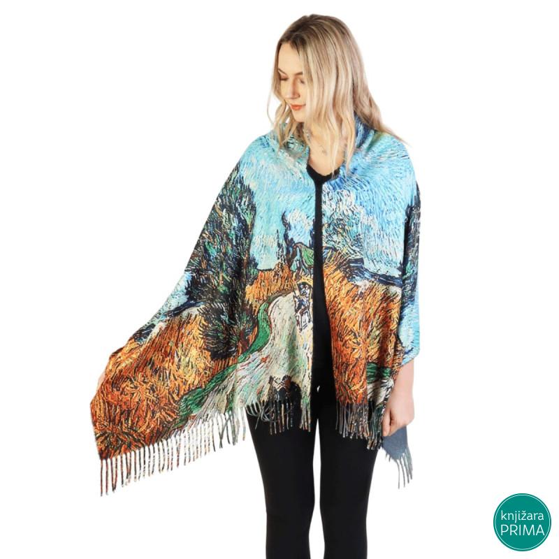 Šal ART COLLECTION Van Gog Gustav Klimt 
