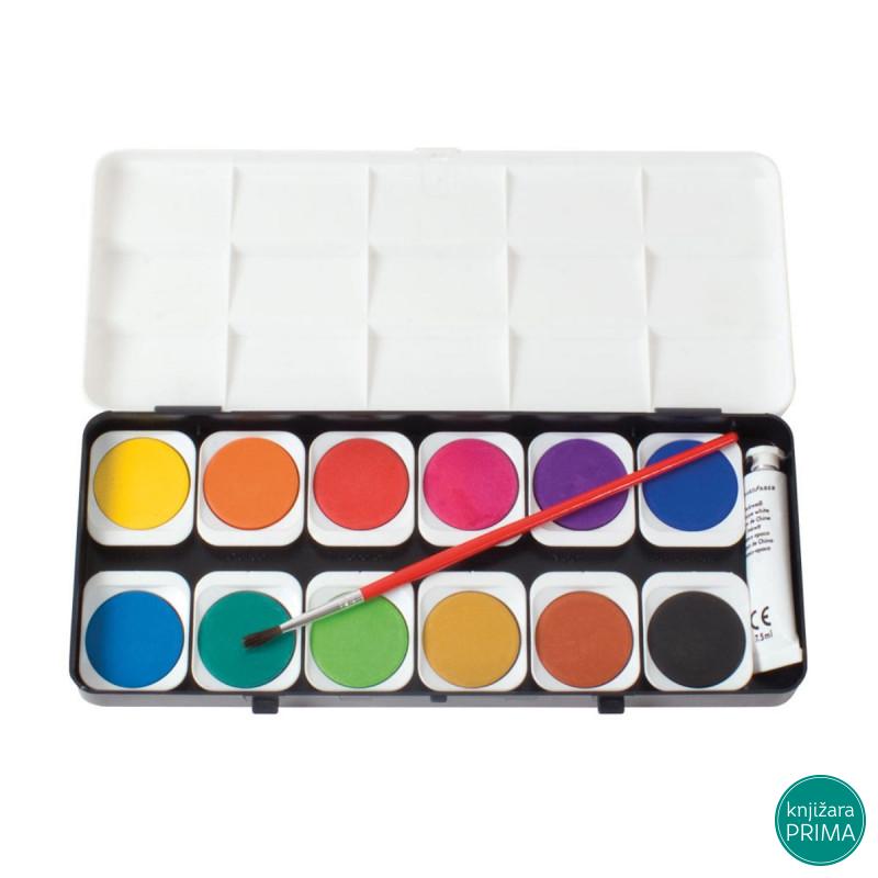 Vodene boje 12 AERO u metalnoj kutiji 