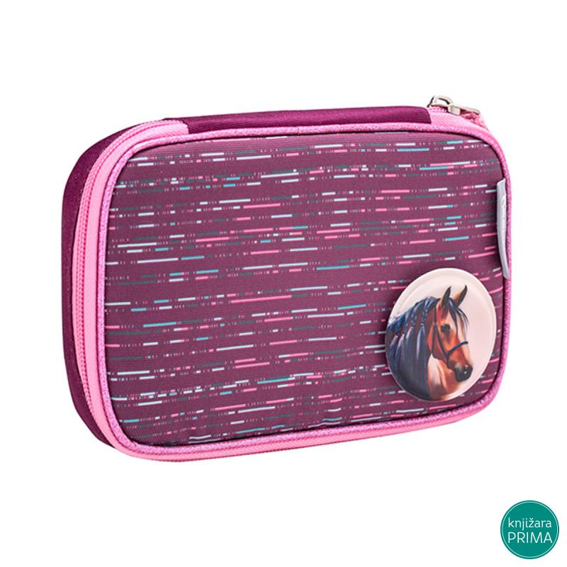 Prazna pernica BELMIL 1 zip - Stripes Bordeaux 