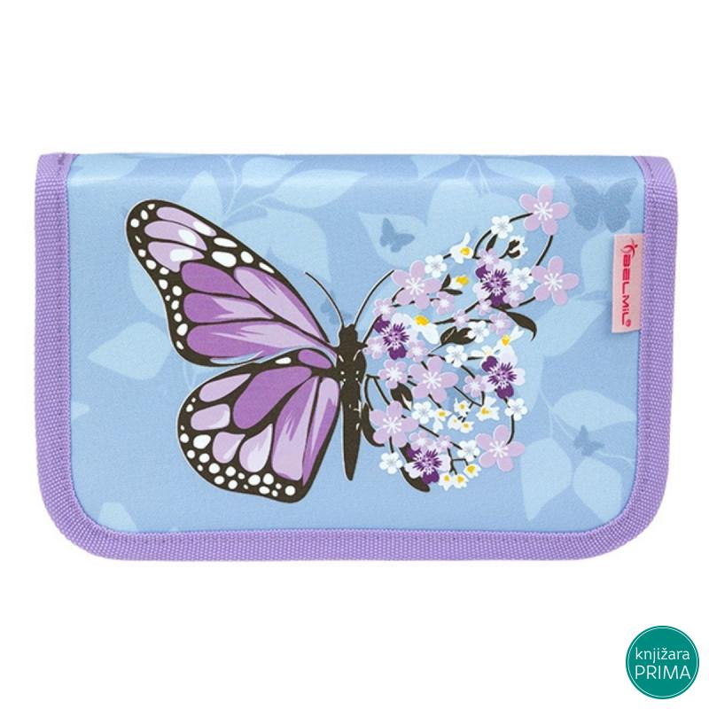 Prazna pernica BELMIL 1 zip - Blue Butterfly 