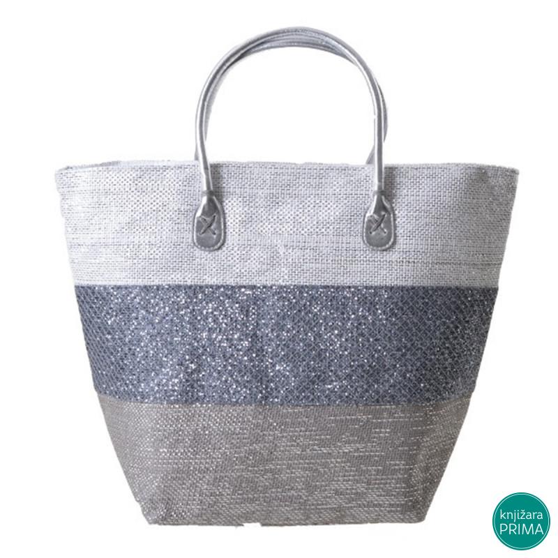 Torba za plažu NISSI tricolore silver 