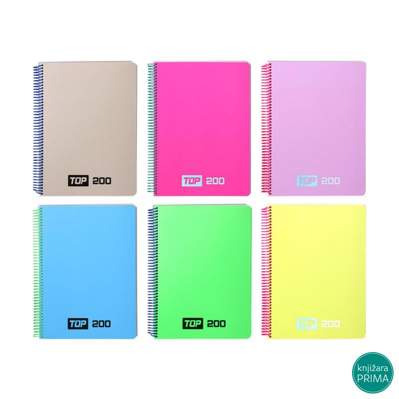 Sveska A4 sa spiralom linije PLAY Top 200 