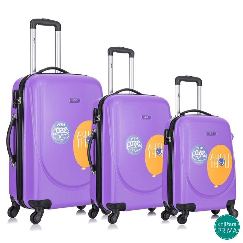 Set kofera Monaco ljubicasti 