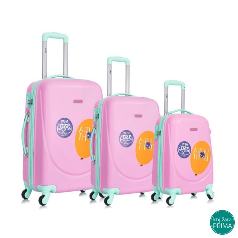 Set kofera Monaco roze 