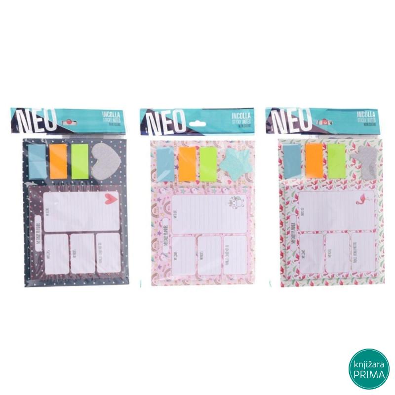 Blokčić za poruke samolepljiv neon 