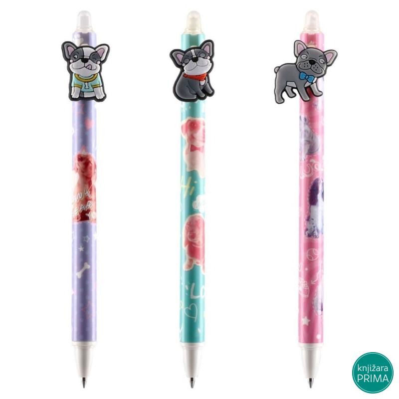 Hemijska olovka JUNIOR piši briši french bulldog 