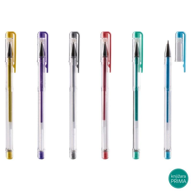 Set gel olovka sa gliterom 