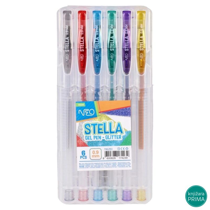 Set gel olovka sa gliterom 