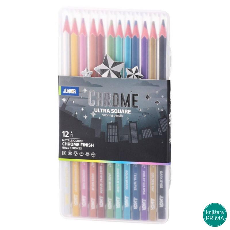 Drvene bojice 12 JUNIOR Chrome metalik nijanse 