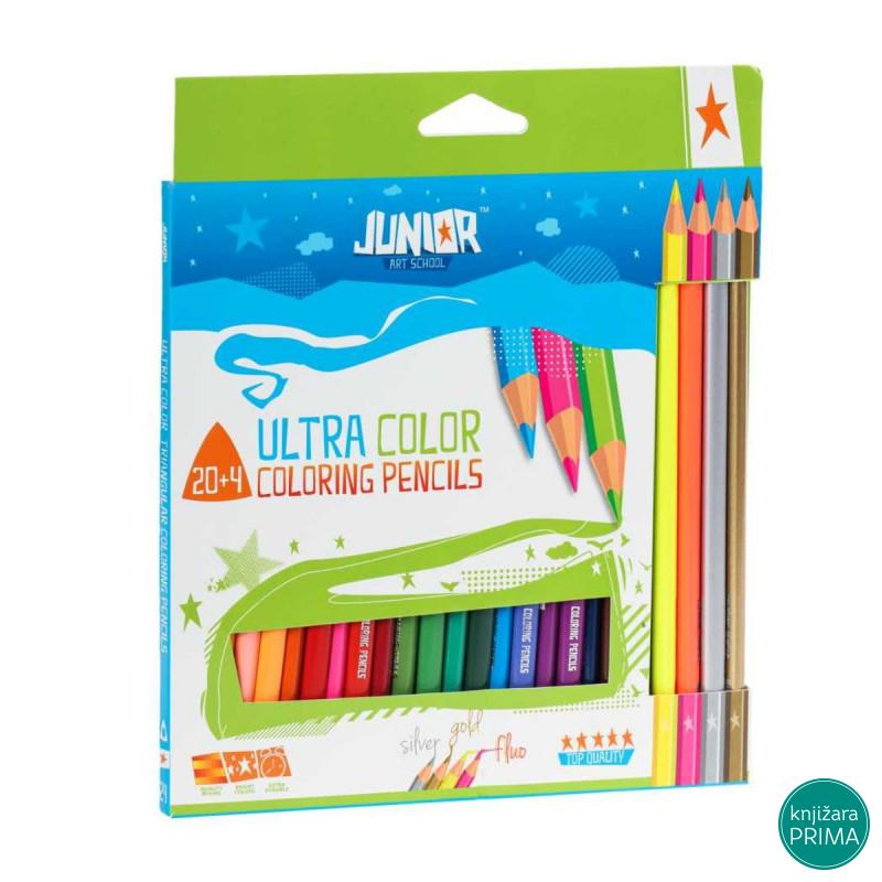 Drvene bojice 20+4 JUNIOR Ultra color 