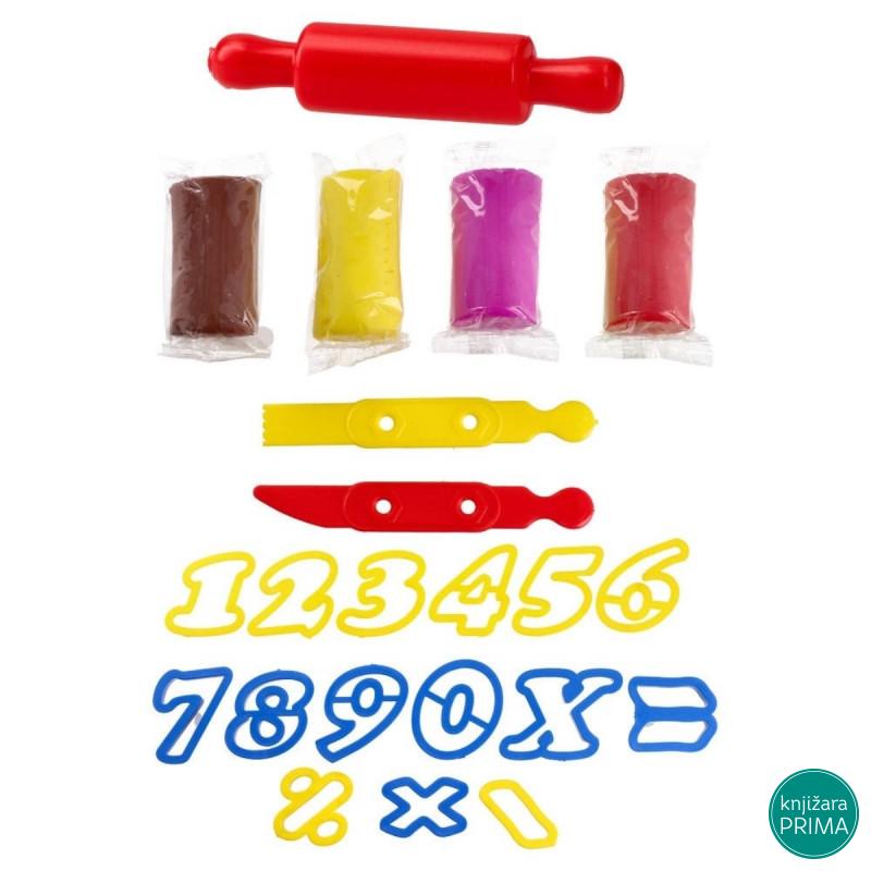 Play dough masa JUNIOR sa kalupima Brojevi 