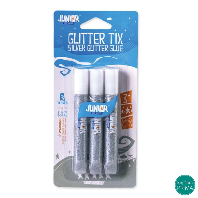 Glitter lepak JUNIOR srebrni 