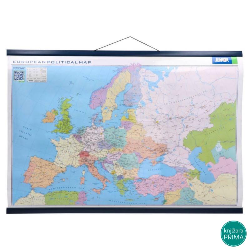 Zidna mapa Evropa B2 dupla 