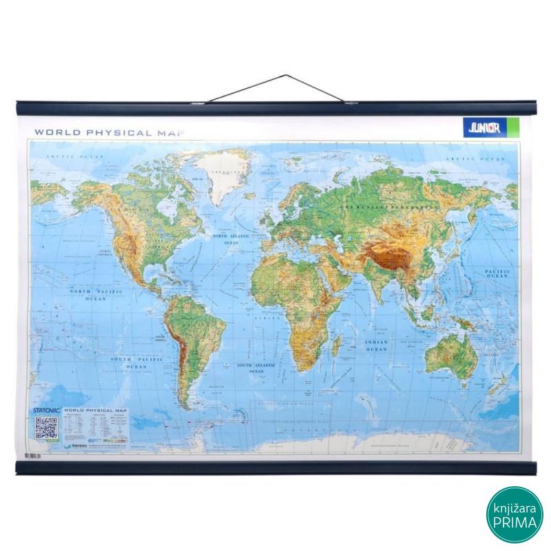 Zidna mapa Svet B2 dupla 