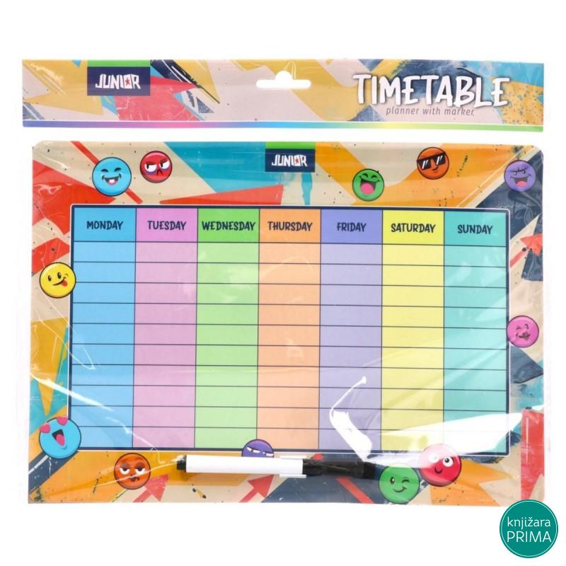 Piši briši raspored časova sa markerom 