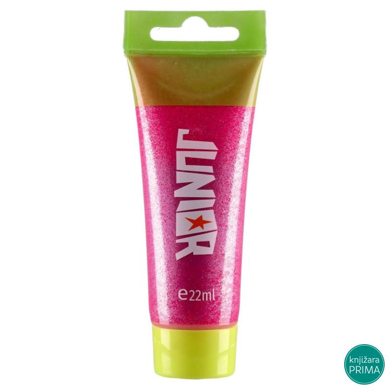 Tempera JUNOR glitter roze 22ml 