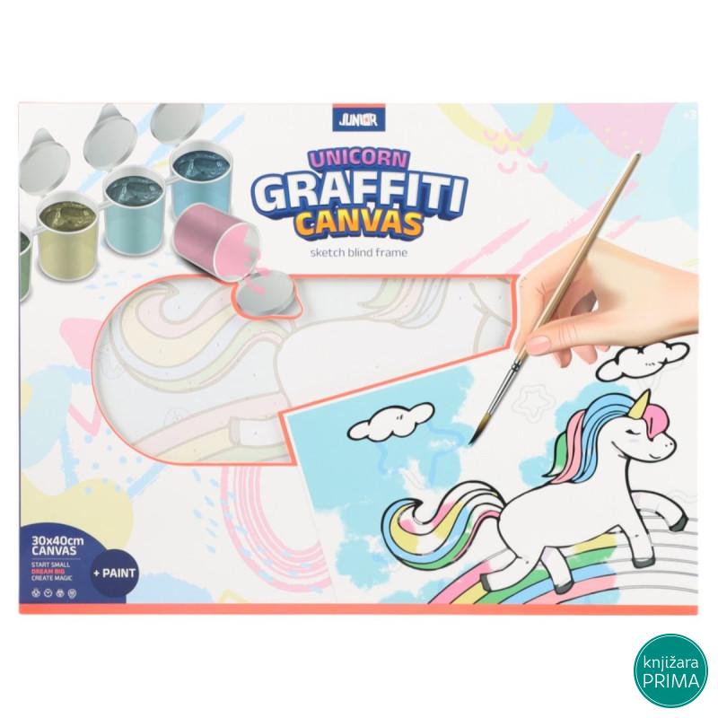 Oboj po projevima GRAFFITTI Jednorog 30X40 