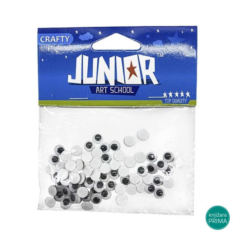 Oči okrugle samolepljive 7mm - Crafty deco 