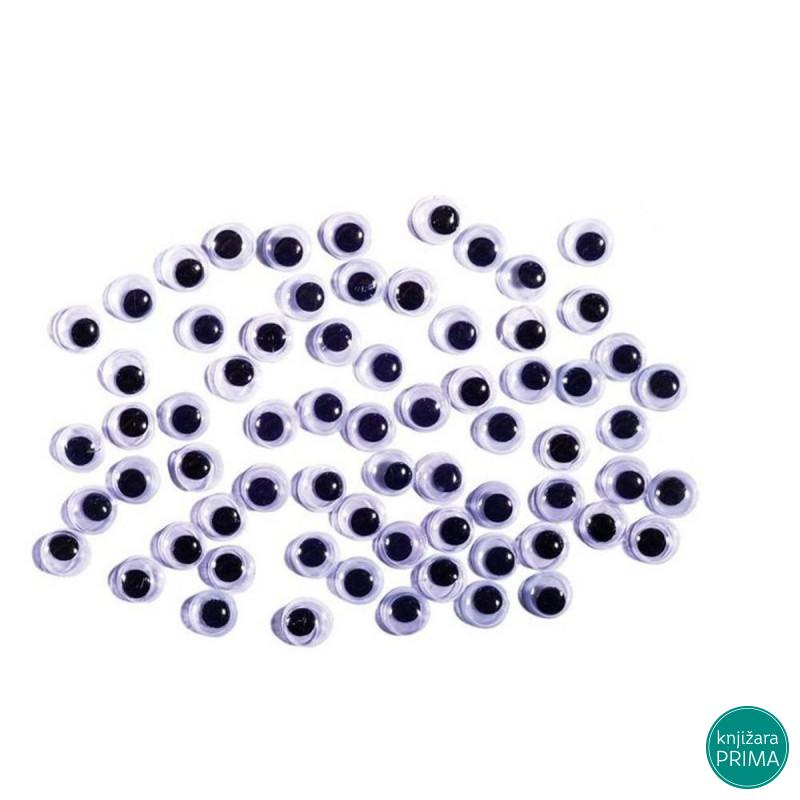 Oči okrugle samolepljive 7mm - Crafty deco 