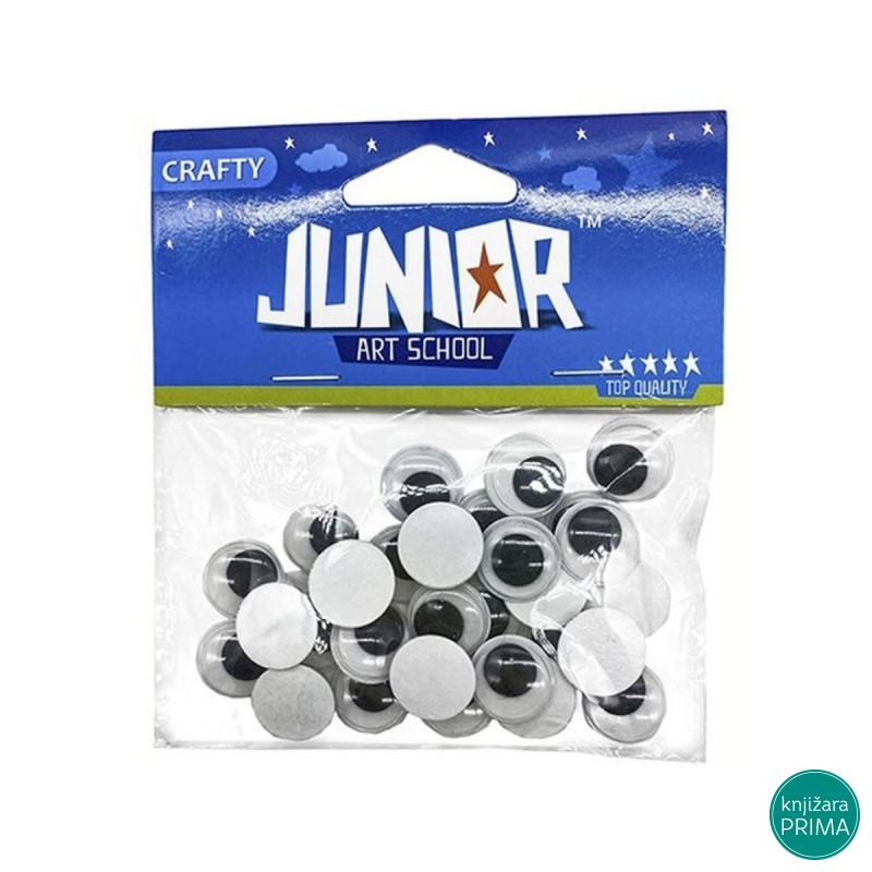 Oči okrugle samolepljive 15mm - Crafty deco 