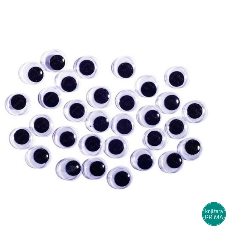 Oči okrugle samolepljive 15mm - Crafty deco 