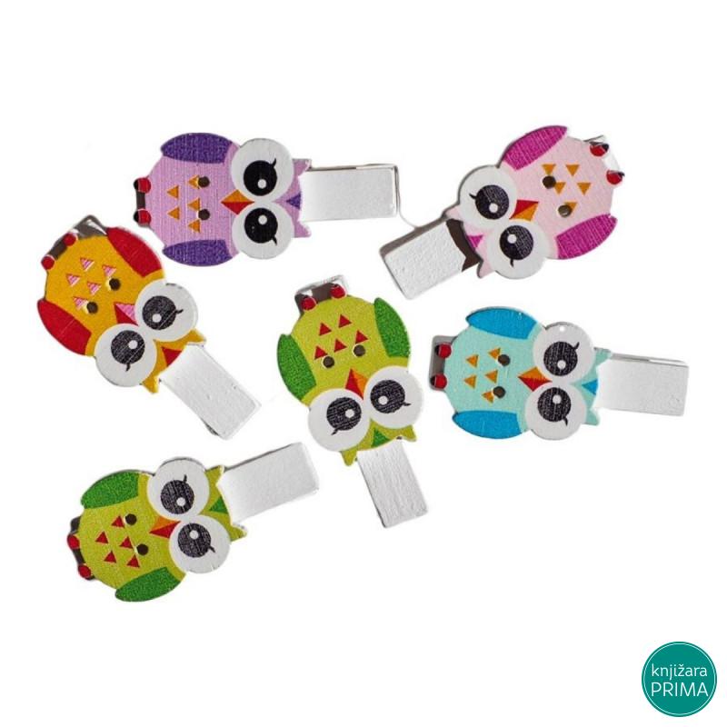 Drvene štipaljke sove - Crafty deco 