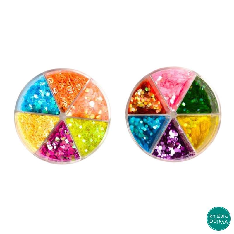 Šljokice 6 boja JUNIOR Crafty 