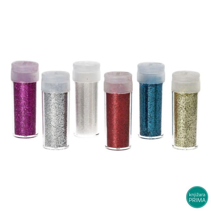 Šljokice set  6 boja JUNIOR Crafty 