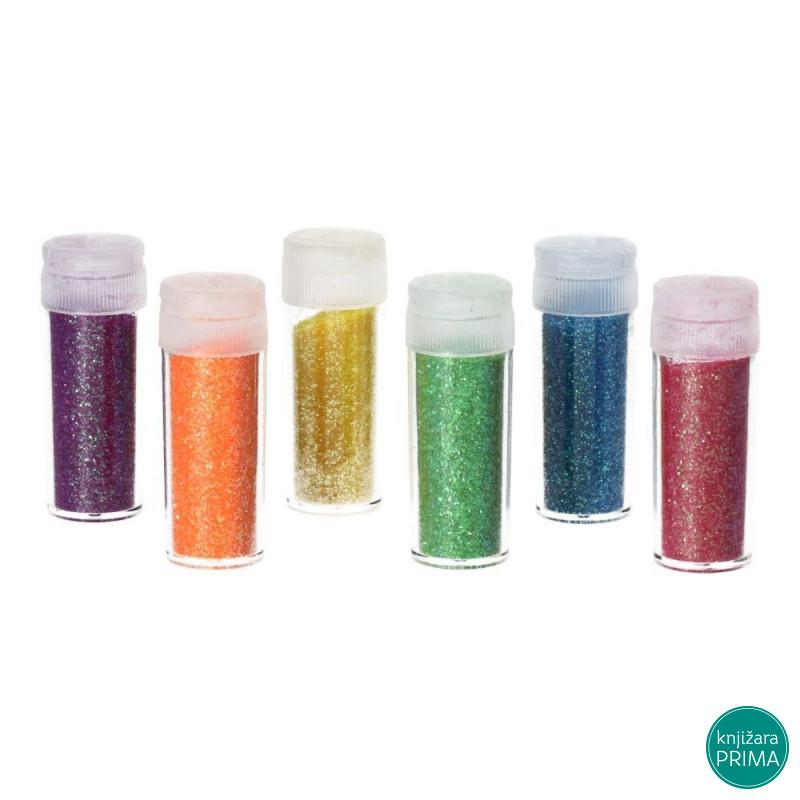 Šljokice set  6 boja JUNIOR Crafty 