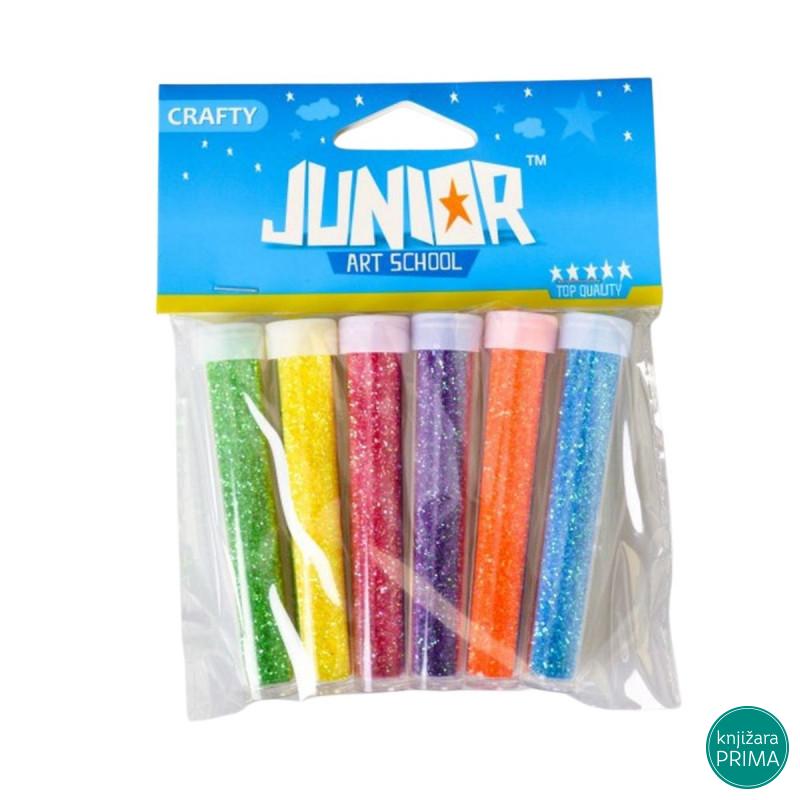 Šljokice neon 6 boja JUNIOR Crafty 