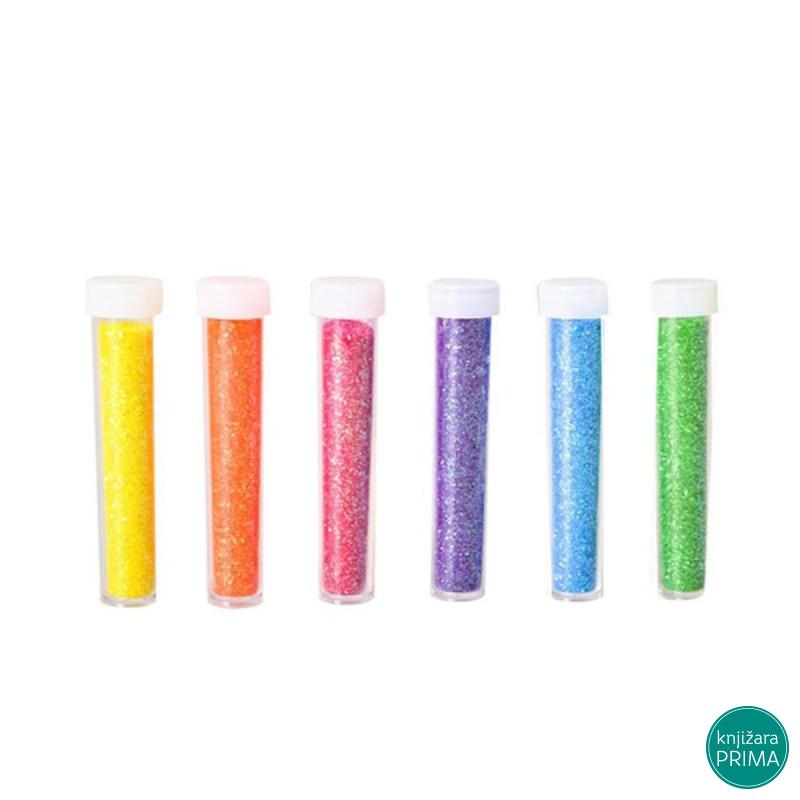 Šljokice neon 6 boja JUNIOR Crafty 