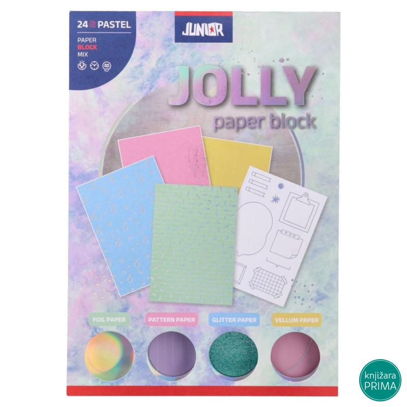 Dekorativni blok papira u boji A5 - pastel 