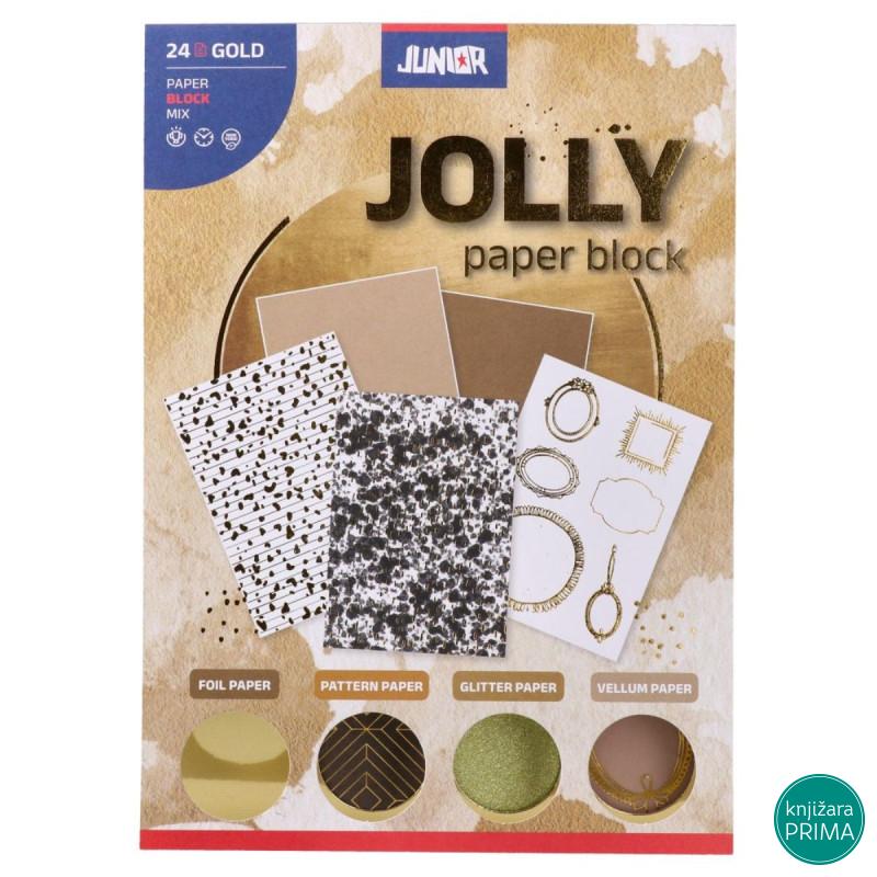 Dekorativni blok papira u boji A5 - metalik 