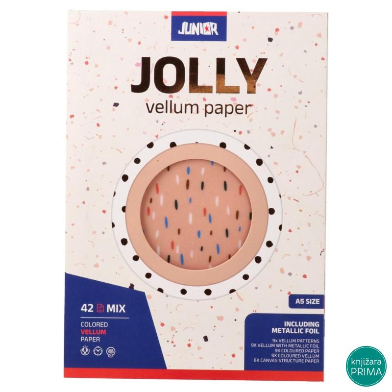 Dekorativni blok papira u boji A5 - tačkasti 