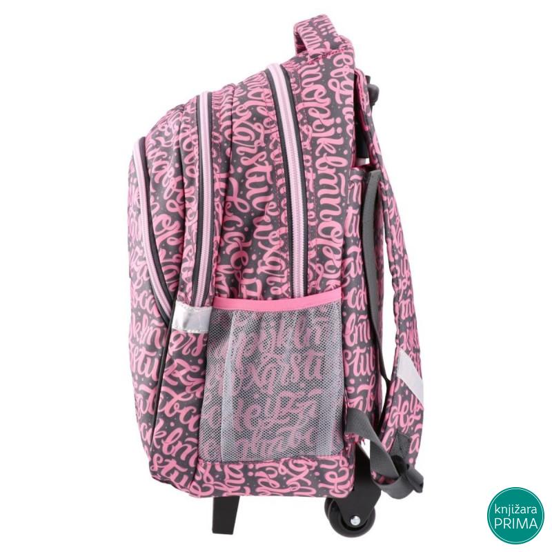 Anatomski ranac sa točkićima PLAY - Fancy Letters 