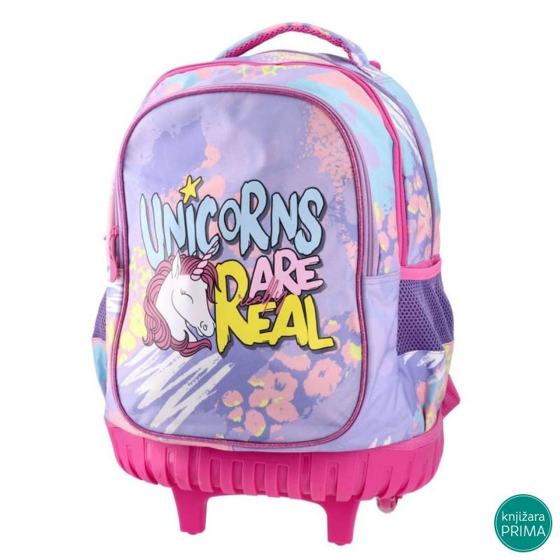 Anatomski ranac sa točkićima PLAY - Real Unicorns 