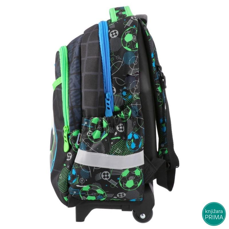 Ranac za vrtić sa točkićima PLAY - Neon Football 