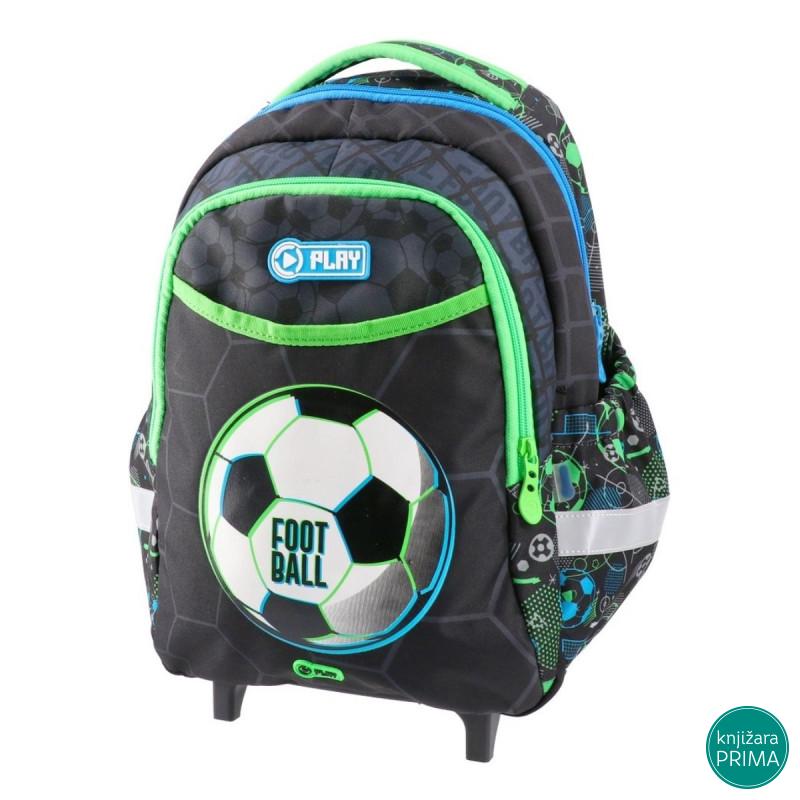Ranac za vrtić sa točkićima PLAY - Neon Football 