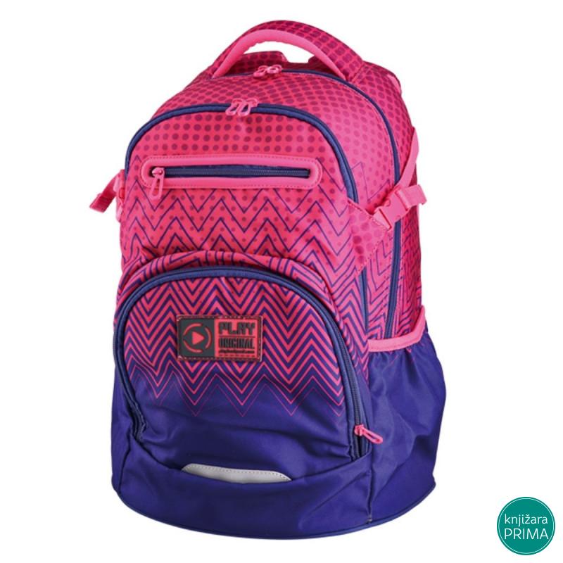 Školski ranac PLAY Apollo Sunset - pink-ljubičasta 