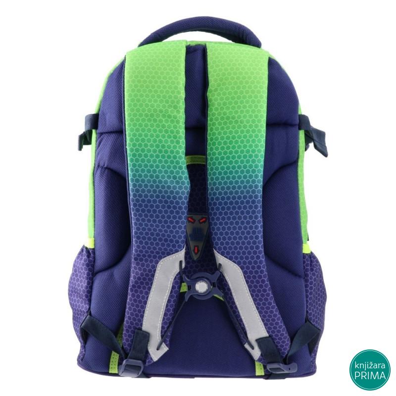 Školski ranac PLAY Apollo Sunset - zeleno-plava 