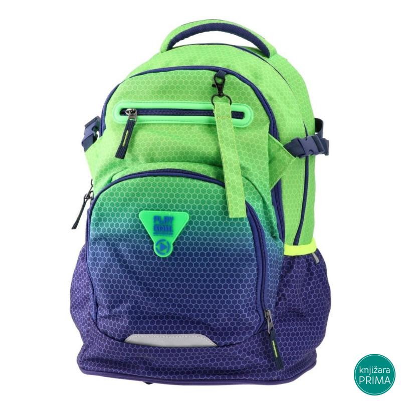 Školski ranac PLAY Apollo Sunset - zeleno-plava 