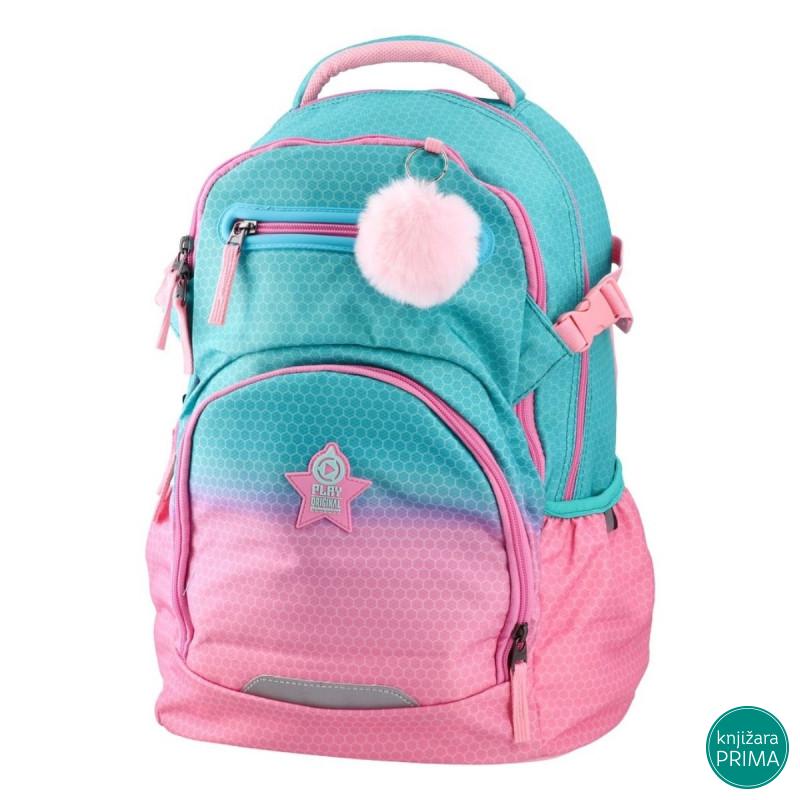 Školski ranac PLAY Apollo Sunset - mint-roze 