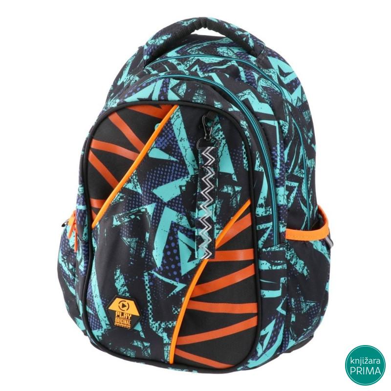 Školski ranac PLAY Apollo - Orange Lines 