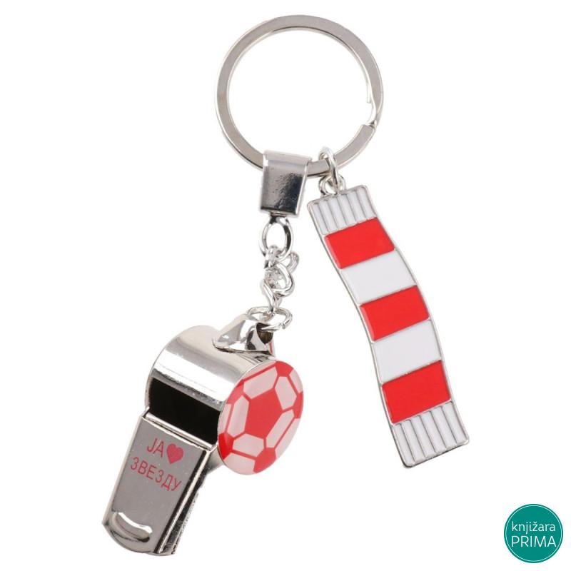 Privezak DERBI Crvena Zvezda šal pištaljka 