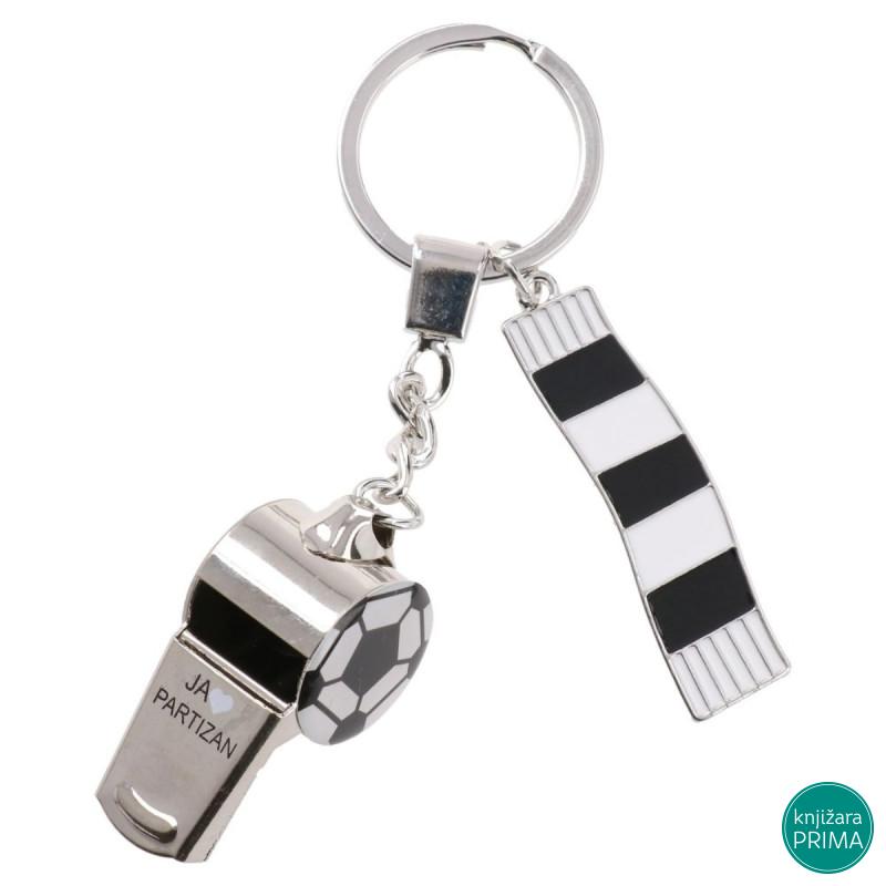 Privezak DERBI Partizan šal pištaljka 