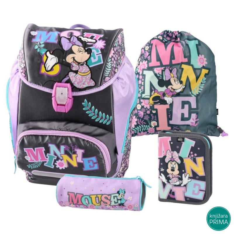 Anatomski ranac PLAY Logic set 4u1 - Minnie Mouse Flowers 